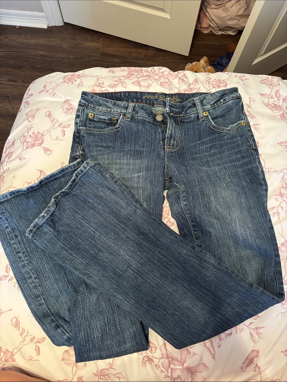 VINTAGE Y2K American Eagle Outfitters Women’s Medium HipsterBlue Bootcut Jeans
